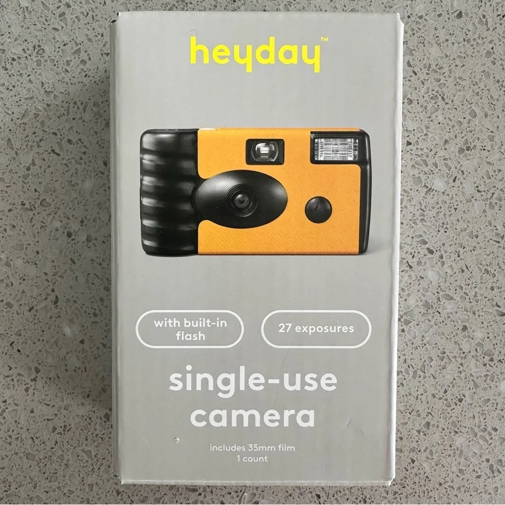 heyday Yellow and Black Disposable Camera